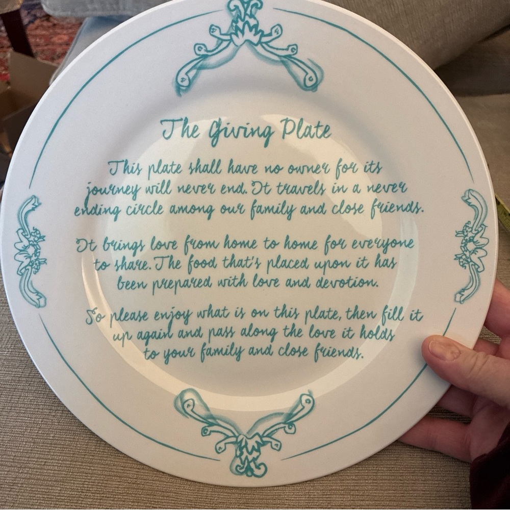 “The Giving Plate” Katie Mandy 10.5” sharing plate hostess-buffet-house warming